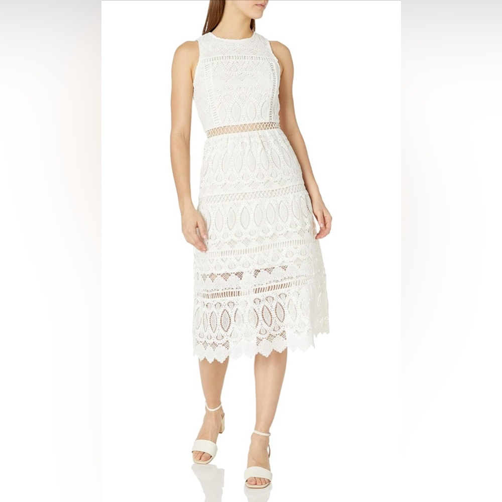Joa white embroidered dress